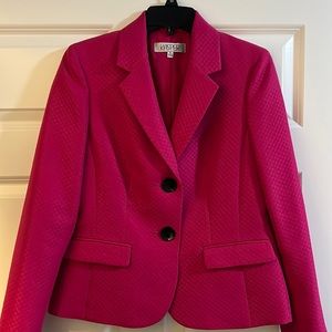 Kasper, Suit Jacket, pink with black buttons